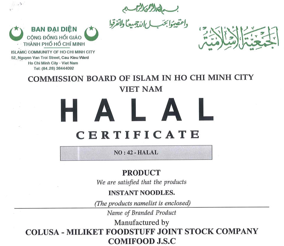 Chứng Nhận HALA  